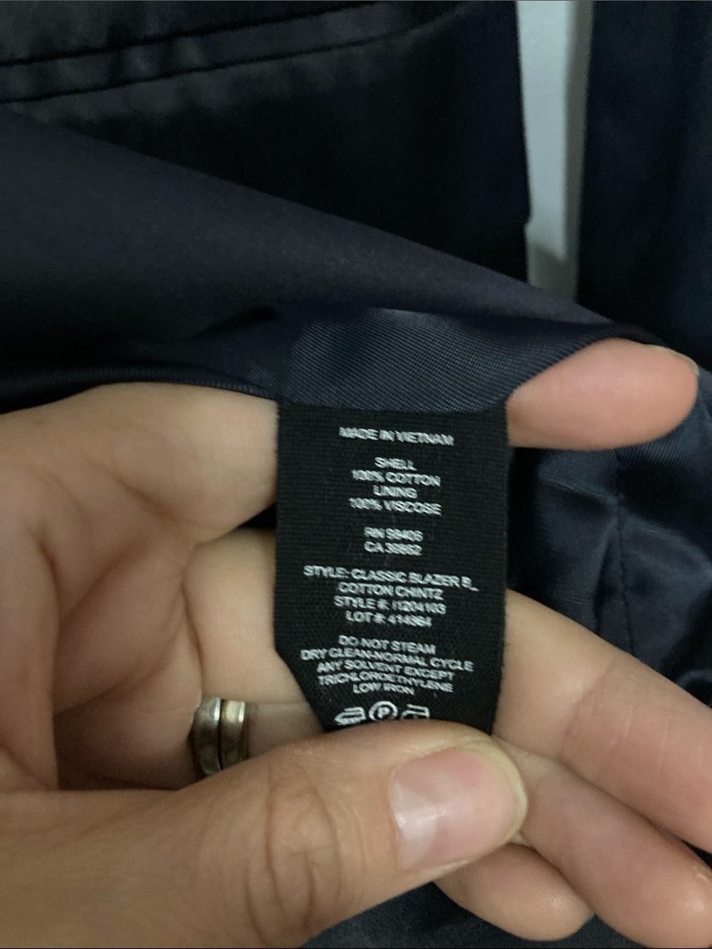 Theory Dark Navy Satin-Finish Blazer - Picture 6 of 7